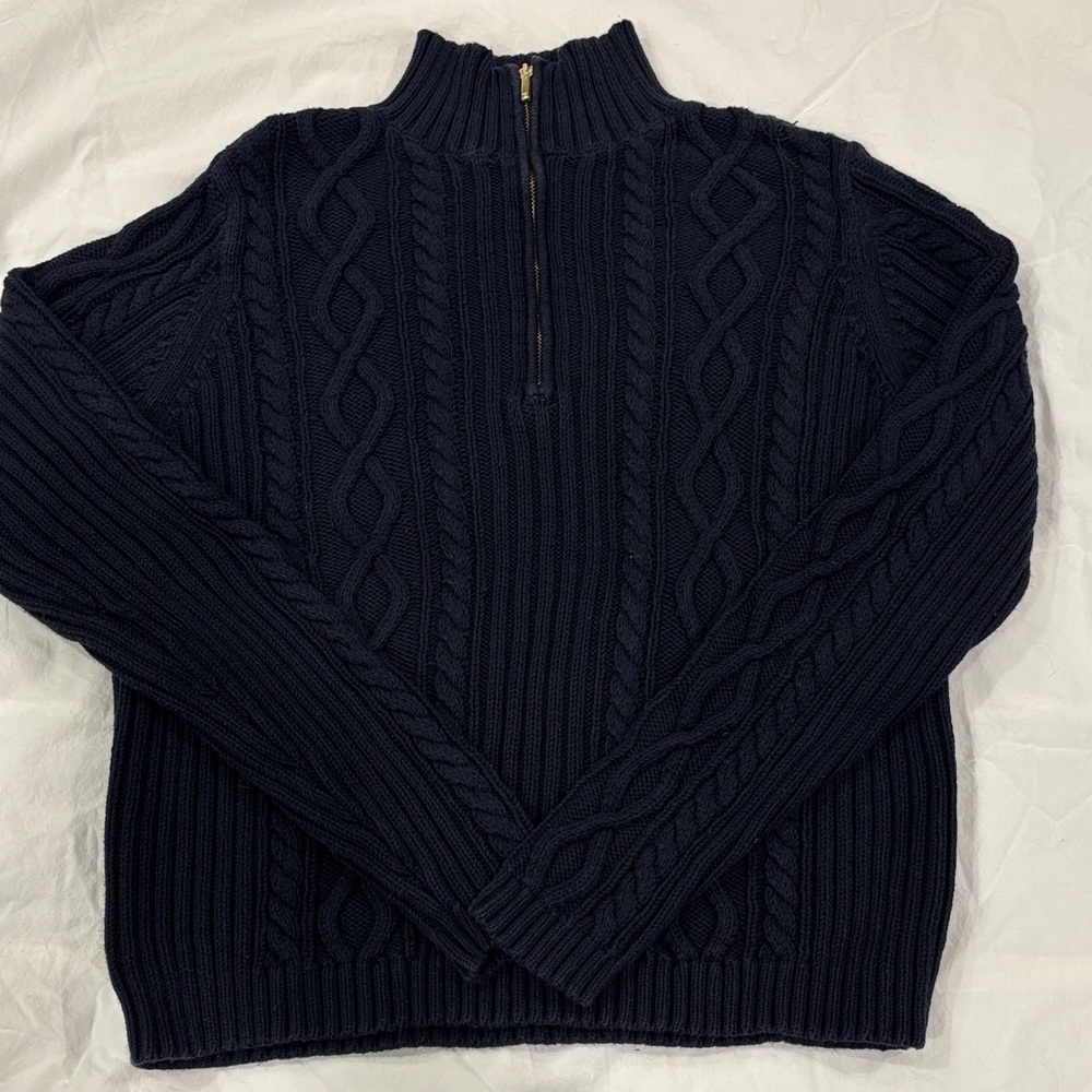 Navy Cable Knit Sweater